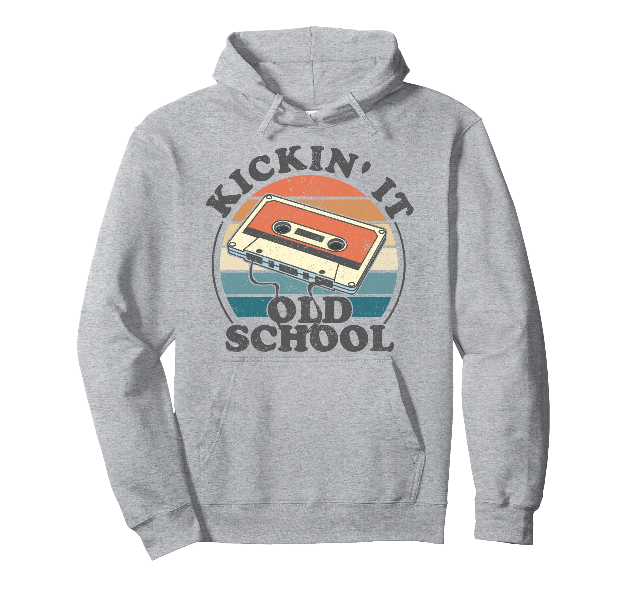 Kickin It Old School 80S Cassette Tape Hoodie - Aesthetic Graphic Unisex - T-Shirt, Sweatshirt, Hoodie