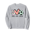 Soccer Lover Gifts Peace Love Soccer Sweatshirt - Graphic Print Men Women - T-Shirt, Sweatshirt, Hoodie