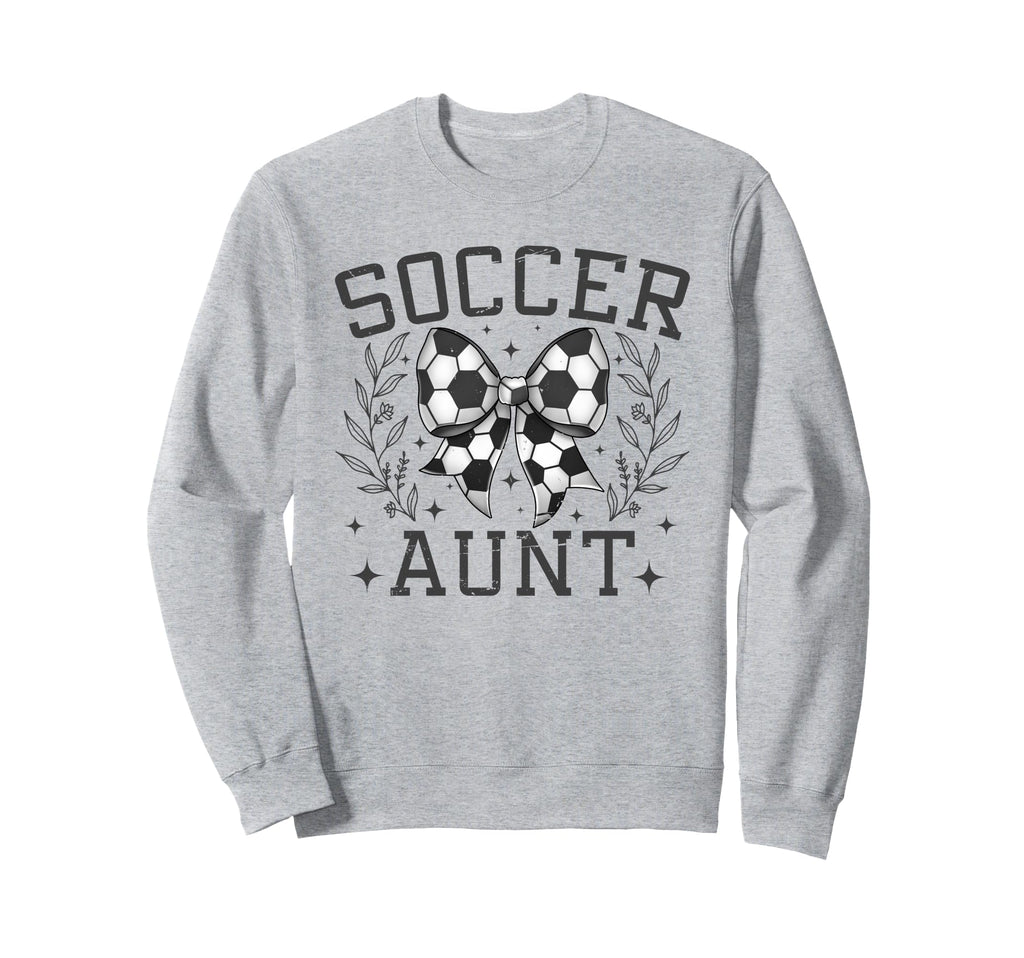 Coquette Bow Soccer Aunt Game Day Sweatshirt - Streetwear Style Men Women - T-Shirt, Sweatshirt, Hoodie