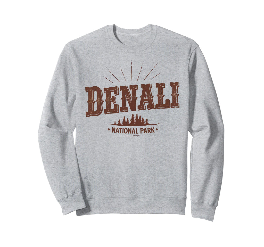 Denali Est 1917 Alaska National Park Sweatshirt - Graphic Print Unisex - T-Shirt, Sweatshirt, Hoodie