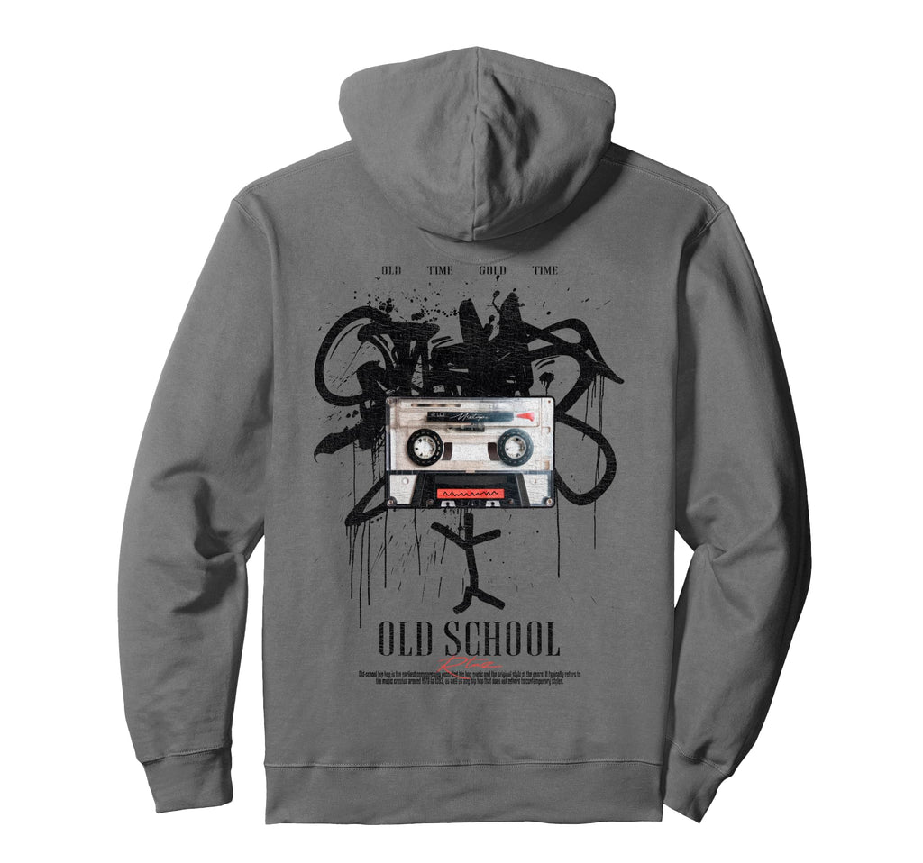 Back Streetwear Old School Music Tape Hoodie - Custom Art Print for Adults - T-Shirt, Sweatshirt, Hoodie