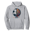 Soccer Coach Training Coaching Hoodie - Minimalist Print for Adults - T-Shirt, Sweatshirt, Hoodie