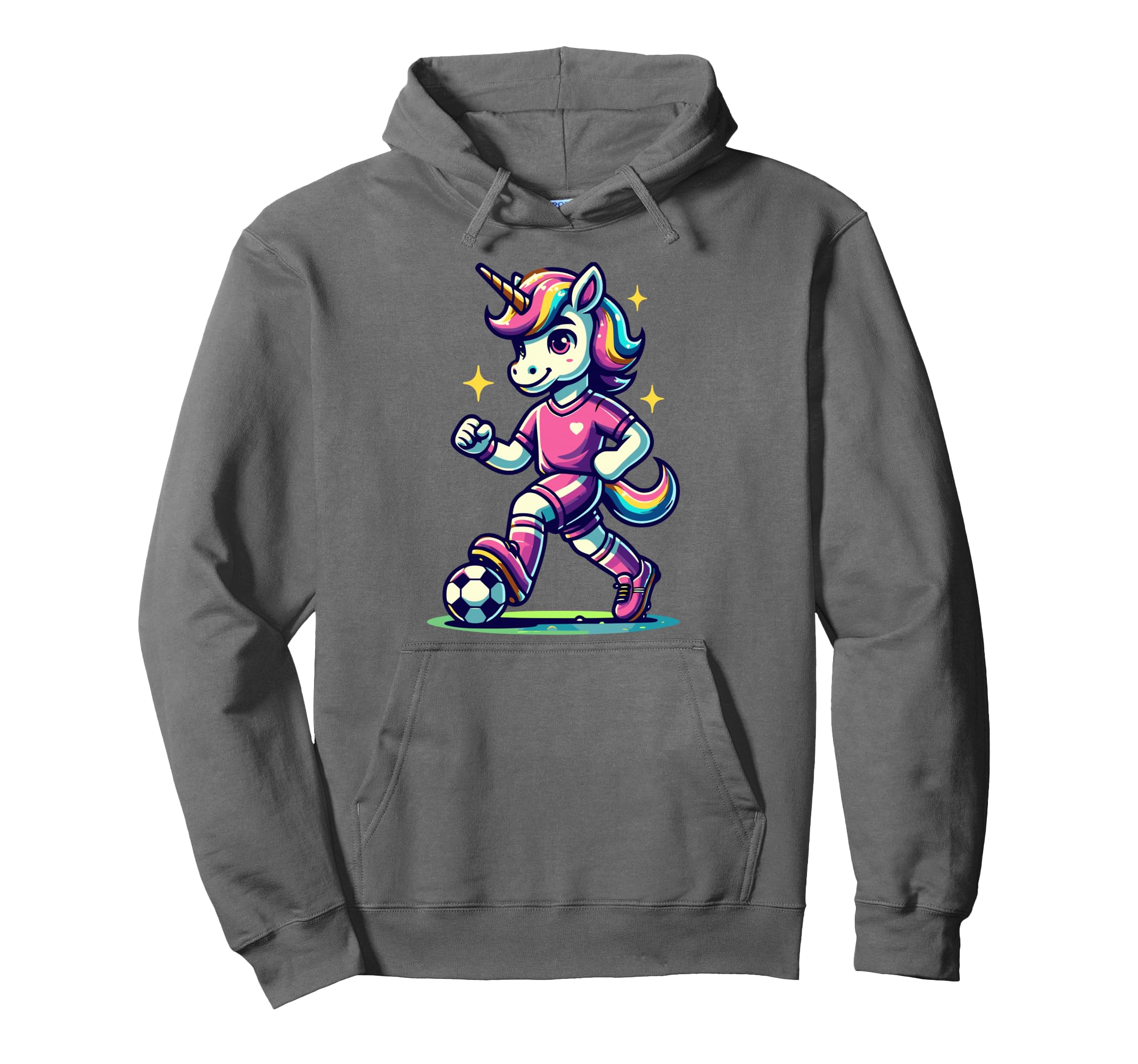 Footballer Unicorn Fans Soccer Team Hoodie - Streetwear Style Unisex - T-Shirt, Sweatshirt, Hoodie