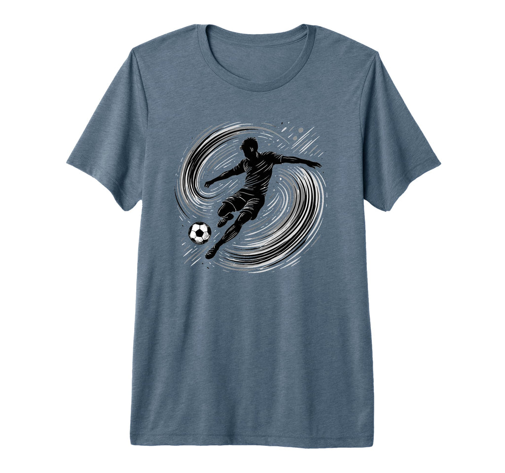 Powerful Soccer Kick And Teen Fans Tri T-Shirt - Minimalist Print Unisex - T-Shirt, Sweatshirt, Hoodie