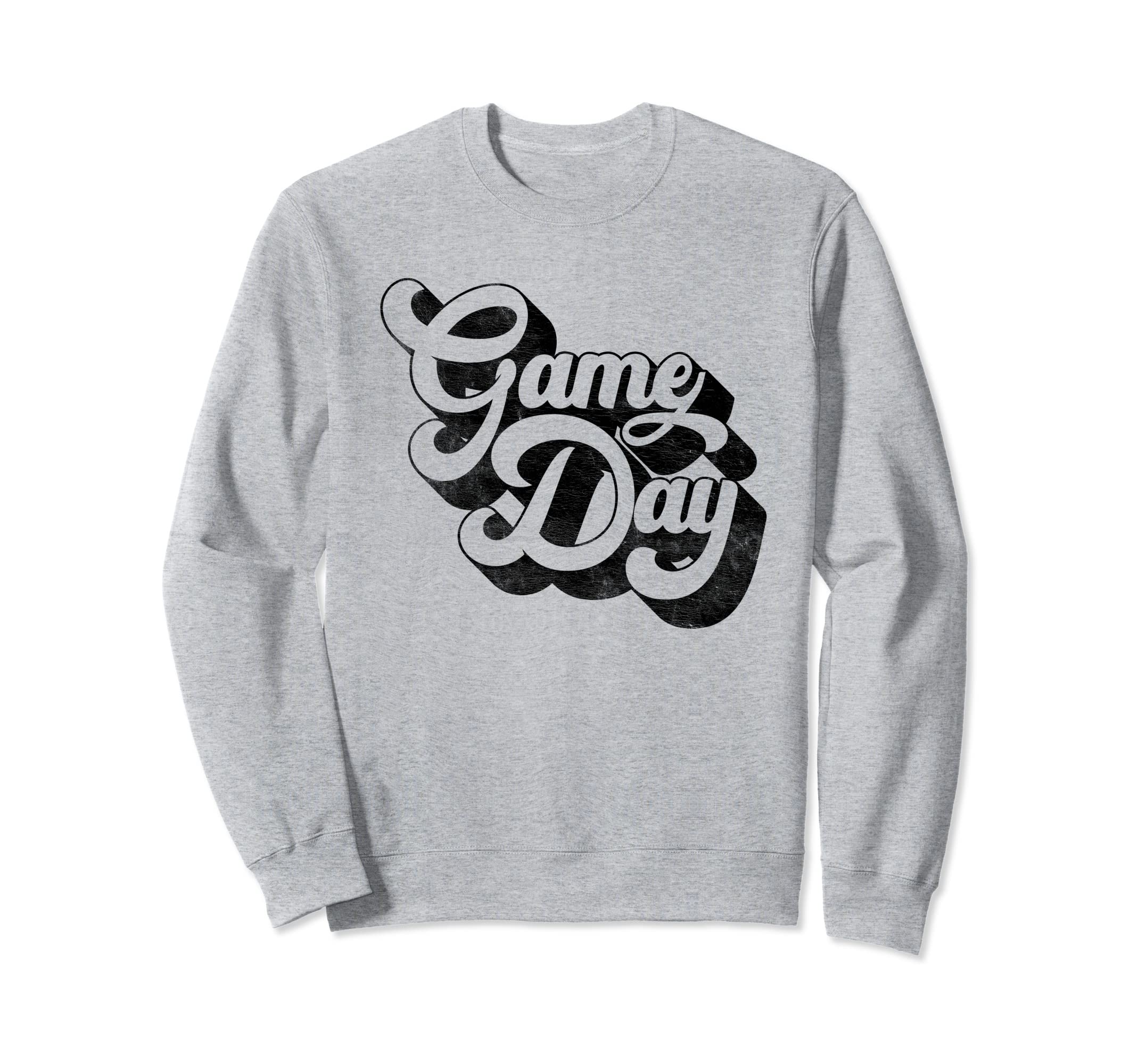 Game Day Black Sports Soccer Sweatshirt - Aesthetic Graphic Men Women - T-Shirt, Sweatshirt, Hoodie