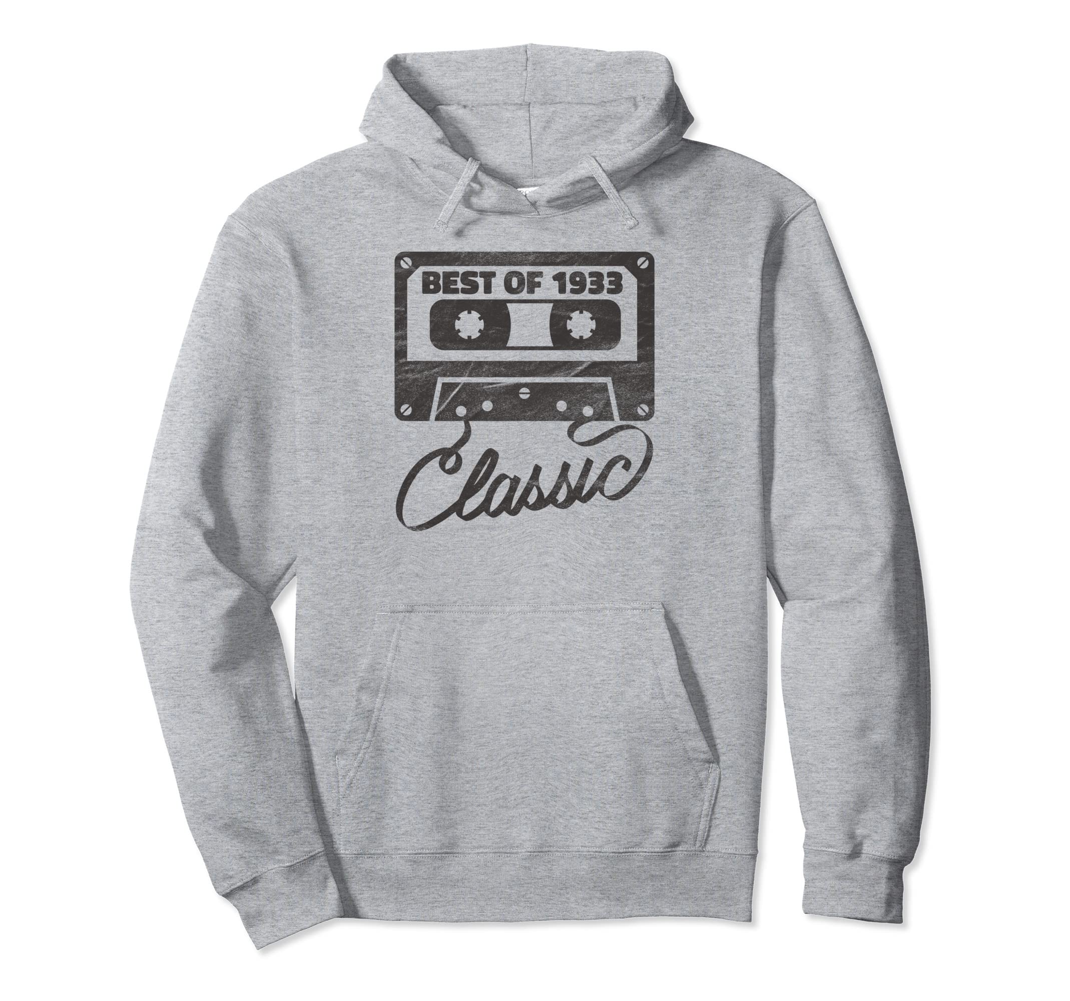 Best 1933 Birthday Gifts Cassette Hoodie - Aesthetic Graphic for Adults - T-Shirt, Sweatshirt, Hoodie