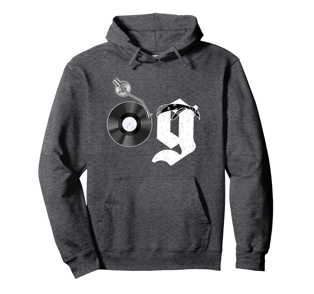 Old School Dad Og Hip Hop Head Vinyl Hoodie - Casual Everyday Wear Unisex - T-Shirt, Sweatshirt, Hoodie