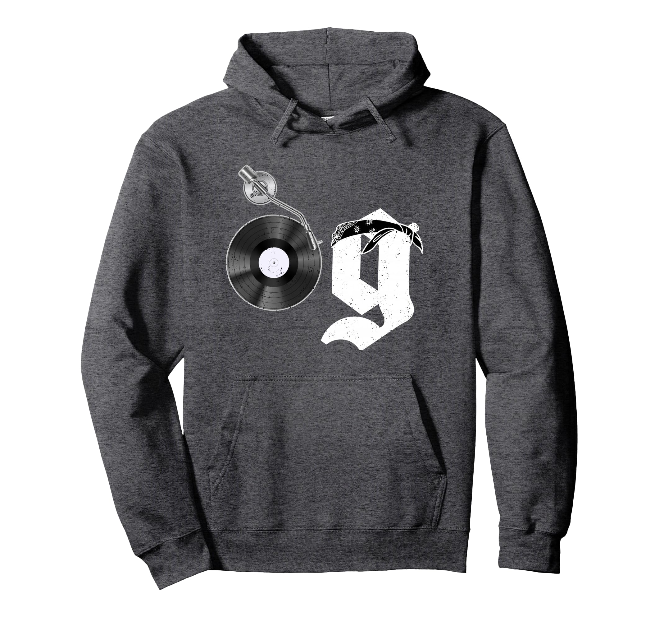 Old School Dad Og Hip Hop Head Vinyl Hoodie - Casual Everyday Wear Unisex - T-Shirt, Sweatshirt, Hoodie