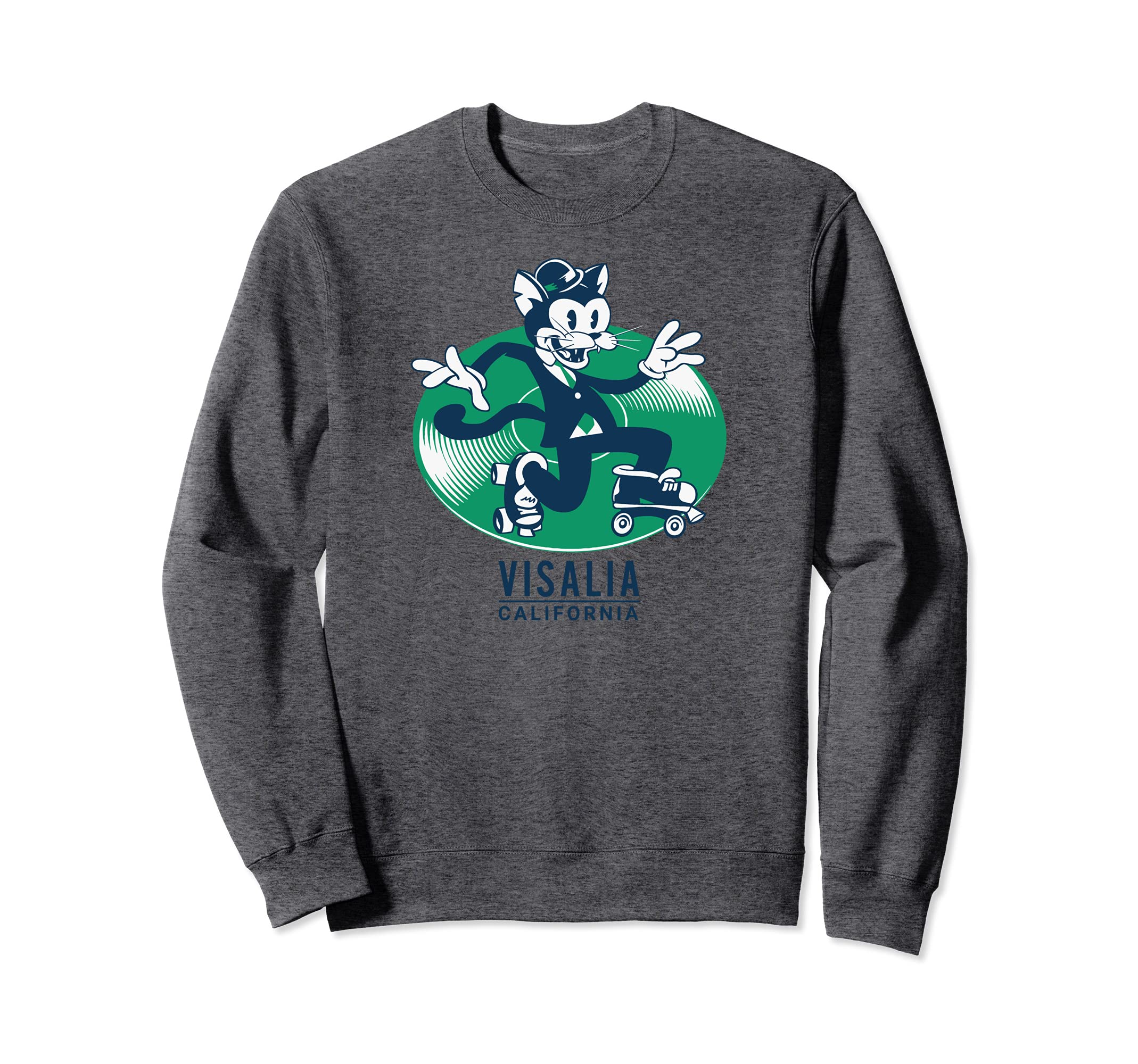 Cat Suit Roller Skating Record Sweatshirt - Minimalist Print Men Women - T-Shirt, Sweatshirt, Hoodie