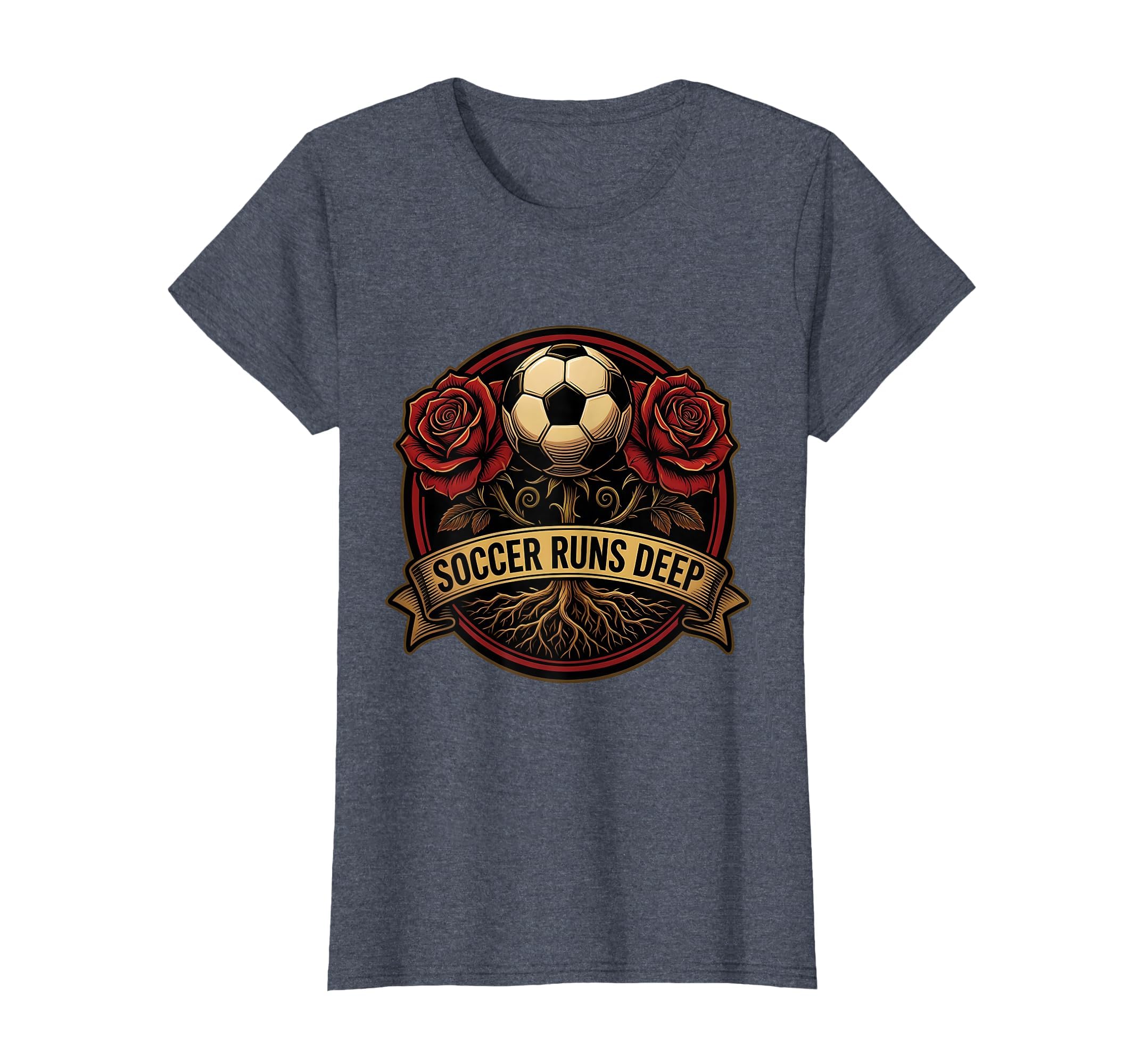 Soccer Runs Deep Soccer T-Shirt - Casual Everyday Wear Men Women - T-Shirt, Sweatshirt, Hoodie