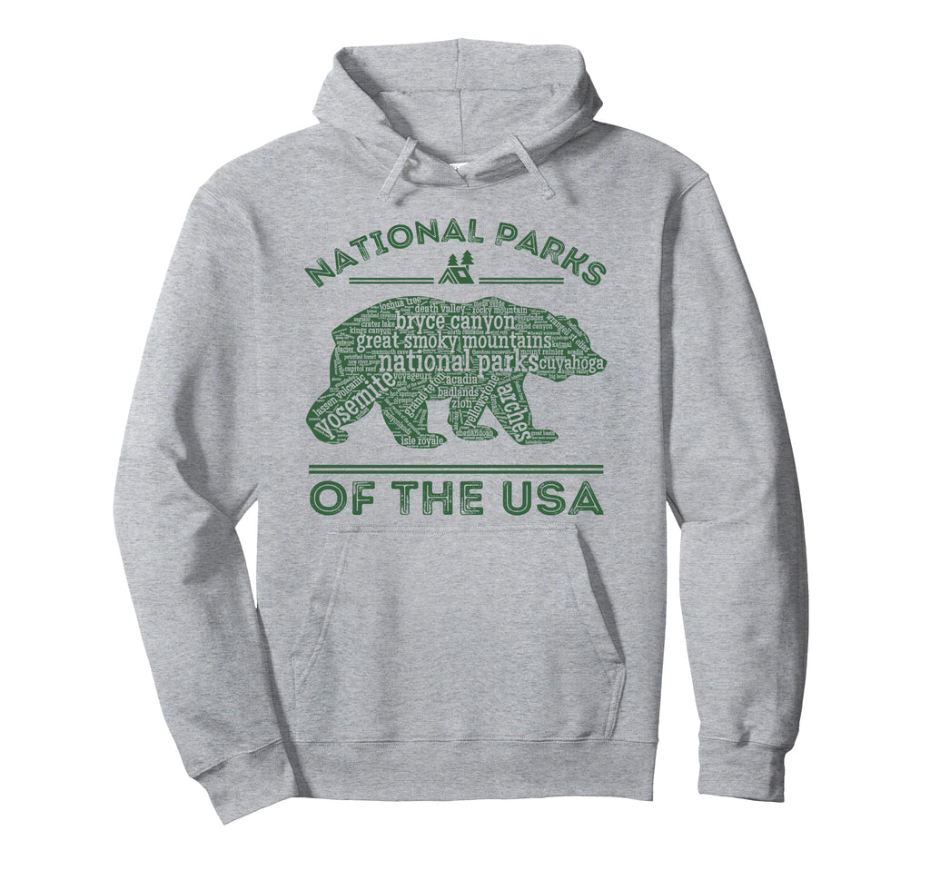 National Parks Bear Hiking Travel Hoodie - Custom Art Print Men Women - T-Shirt, Sweatshirt, Hoodie