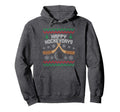 Happy Hockeydays Ice Hockey Fan Ugly Hoodie - Fun Novelty Design for Adults - T-Shirt, Sweatshirt, Hoodie