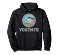 Distressed Half Dome Badge Yosemite Hoodie - Novelty Apparel for Adults - T-Shirt, Sweatshirt, Hoodie