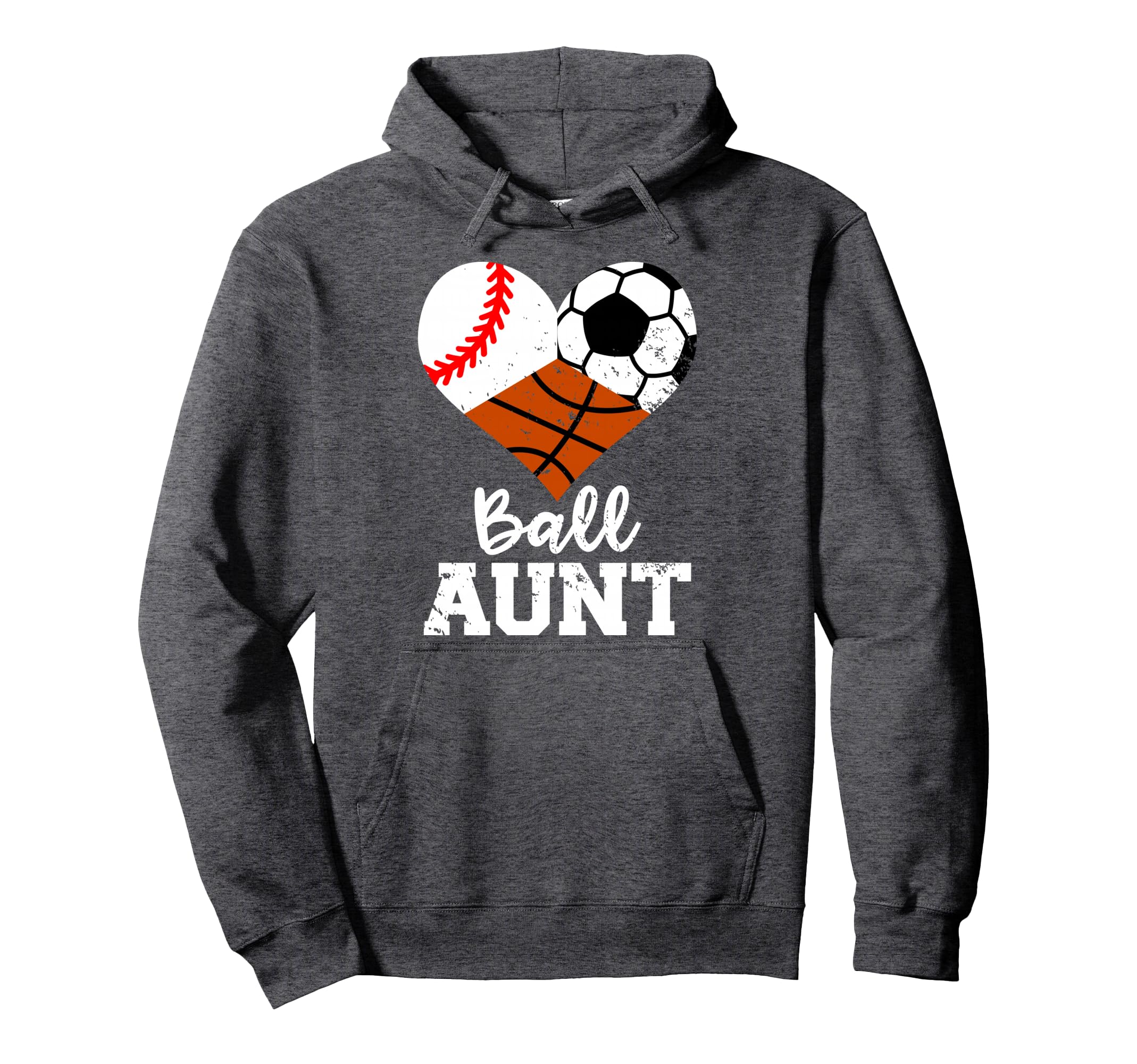 Ball Aunt Baseball Soccer Basketball Hoodie - Aesthetic Graphic for Adults - T-Shirt, Sweatshirt, Hoodie