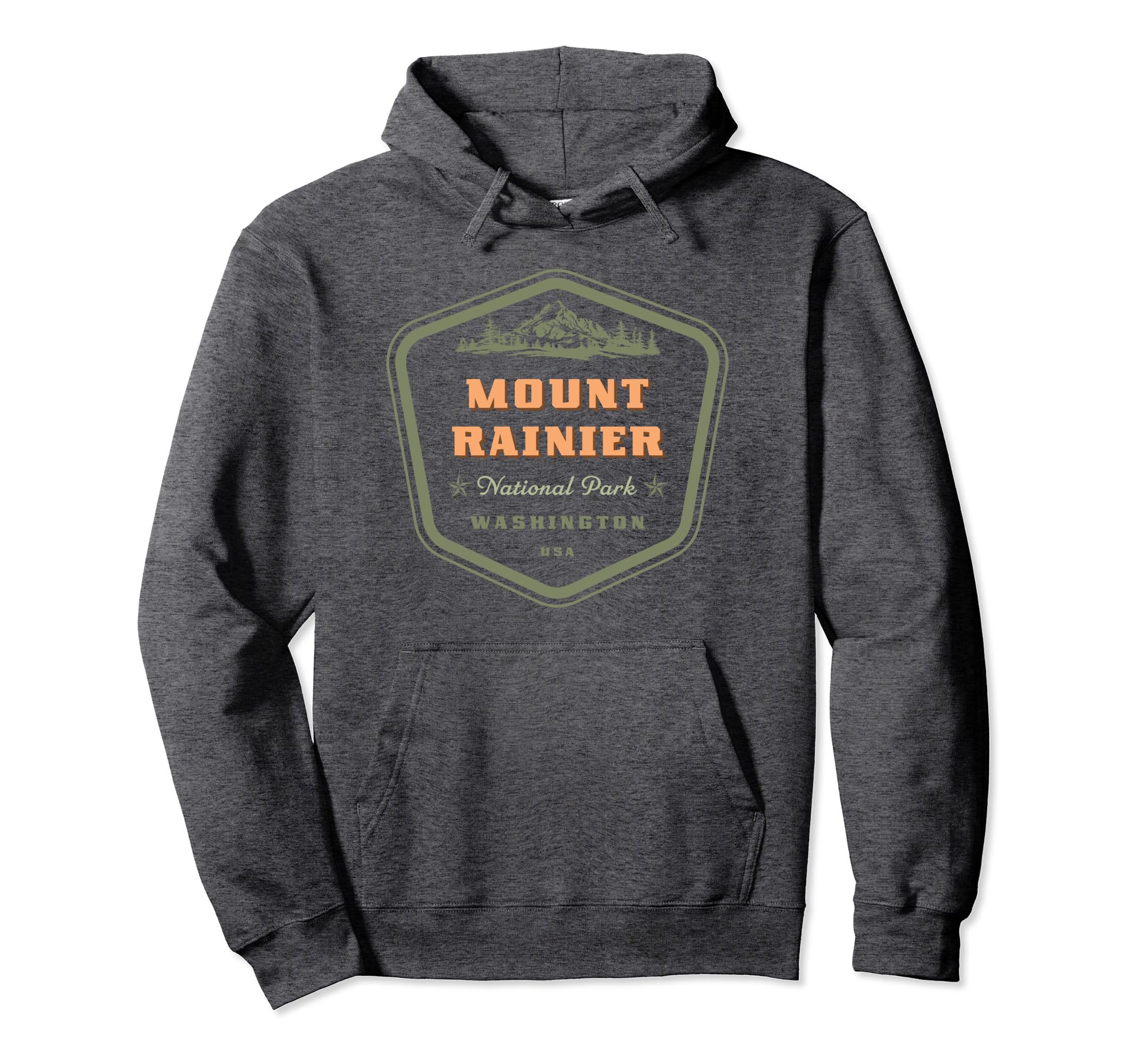 Mount Rainier National Park Washington Hoodie - Custom Art Print for Adults - T-Shirt, Sweatshirt, Hoodie