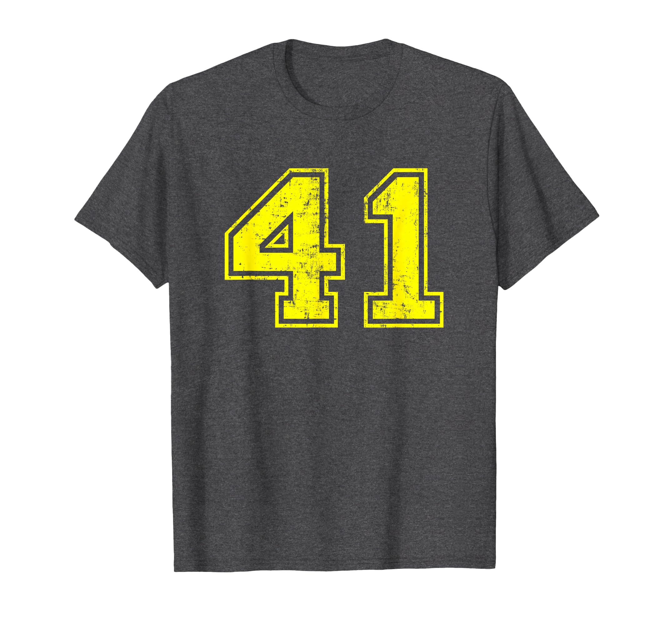 Number 41 Varsity Distressed Sport Team T-Shirt - Graphic Print Men Women - T-Shirt, Sweatshirt, Hoodie