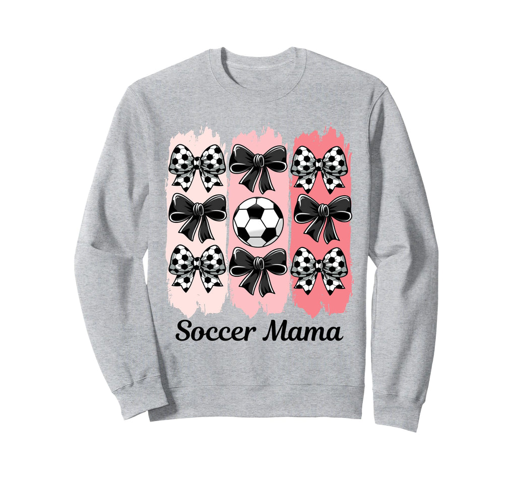 Soccer Mama Coquette Bow Soccer Mom Sweatshirt - Unique Graphic for Adults - T-Shirt, Sweatshirt, Hoodie