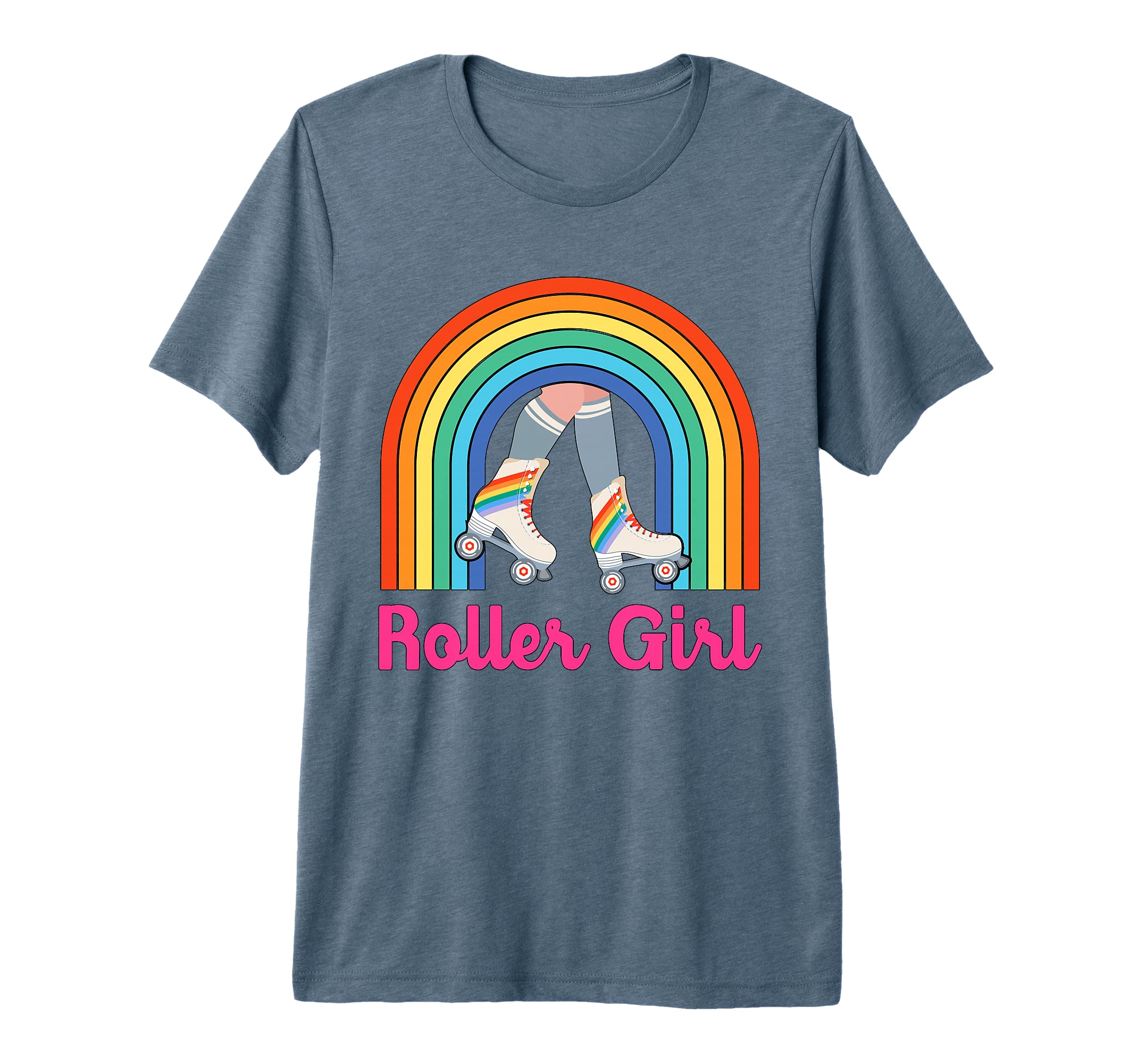 70S 80S Skating Roller Skates Tri T-Shirt - Custom Art Print Men Women - T-Shirt, Sweatshirt, Hoodie