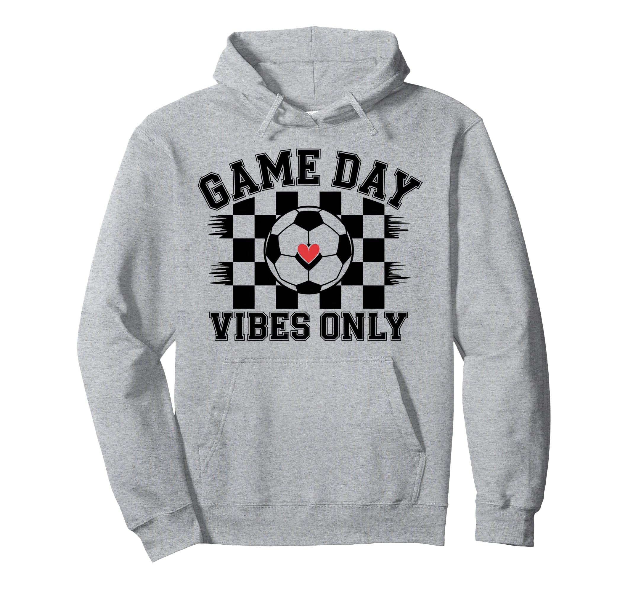 Groovy Soccer Soccer Game Day Vibes Only Hoodie - Graphic Print Unisex - T-Shirt, Sweatshirt, Hoodie
