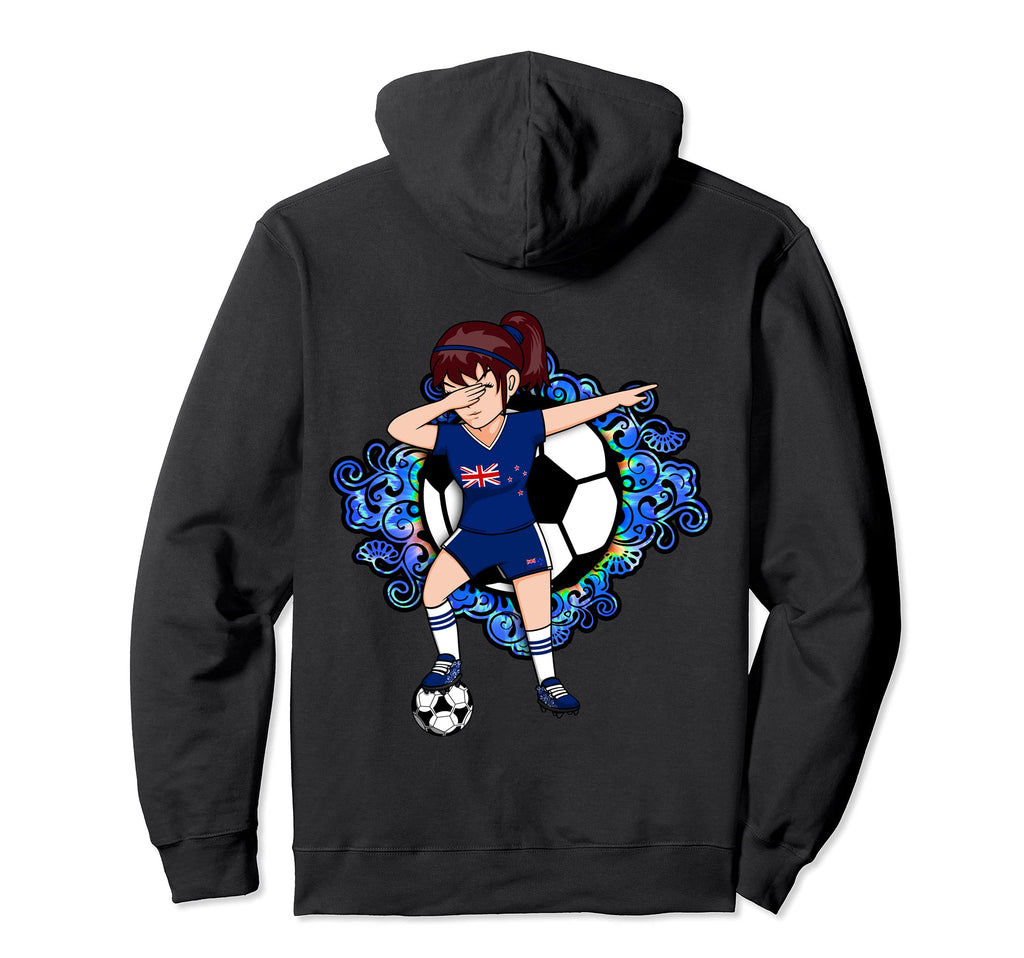 Dabbing Soccer New Zealand Fans Jersey Hoodie - Graphic Print Men Women - T-Shirt, Sweatshirt, Hoodie