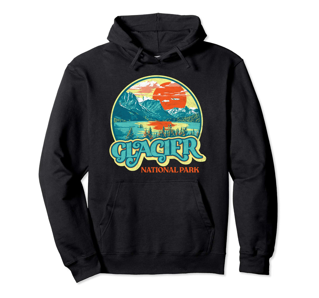 Glacier National Park Montana Hoodie - Custom Art Print for Adults - T-Shirt, Sweatshirt, Hoodie