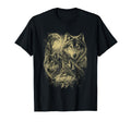 Wolf 90S Under Moon Grunge Wolf Faded T-Shirt - Minimalist Print Unisex - T-Shirt, Sweatshirt, Hoodie