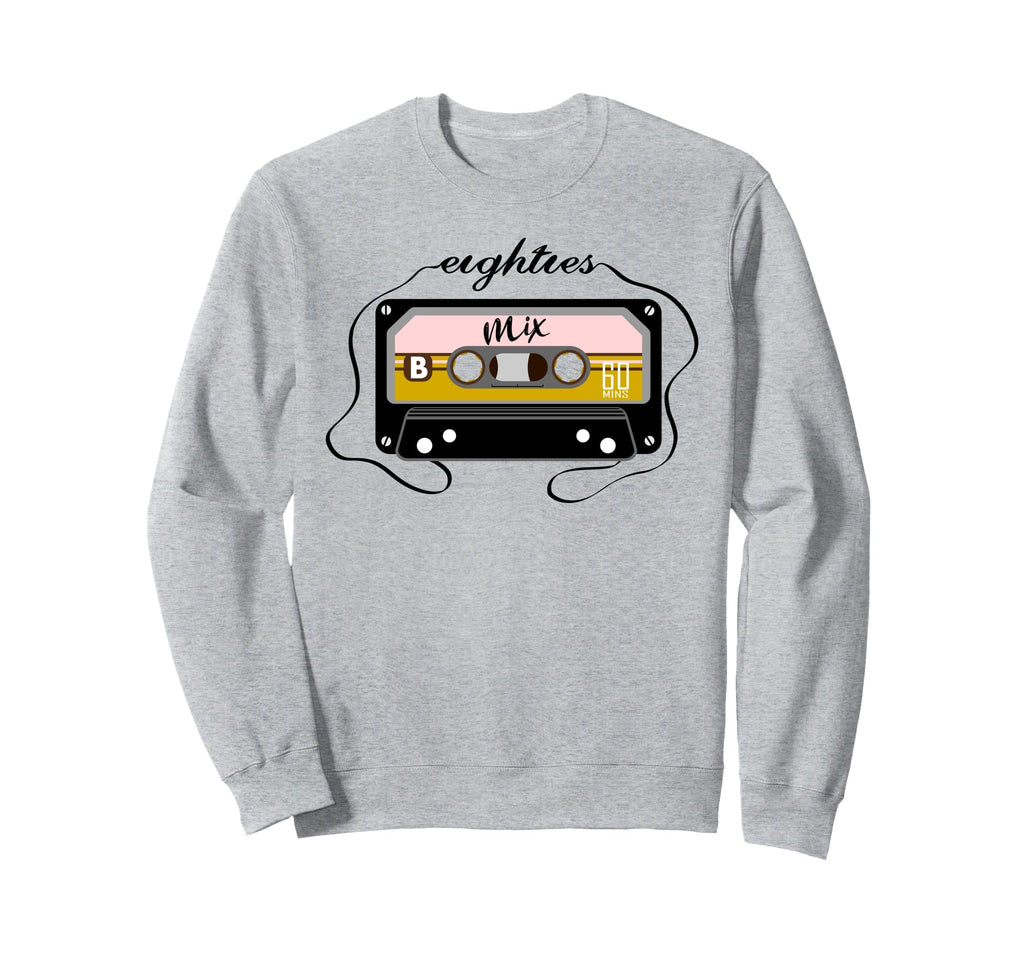 Eighties Music Cassette Tape Sweatshirt - Minimalist Print Unisex - T-Shirt, Sweatshirt, Hoodie