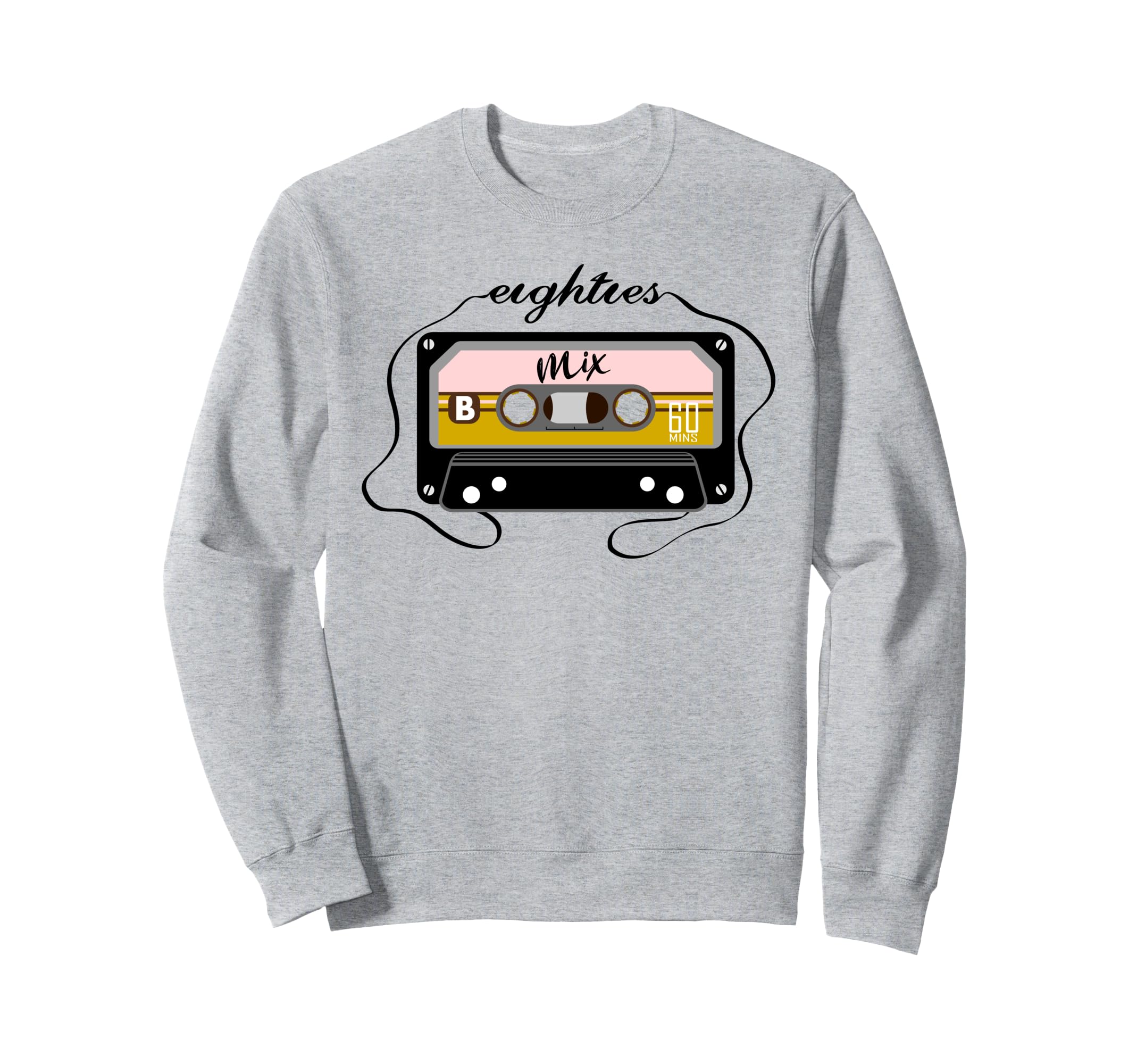 Eighties Music Cassette Tape Sweatshirt - Minimalist Print Unisex - T-Shirt, Sweatshirt, Hoodie