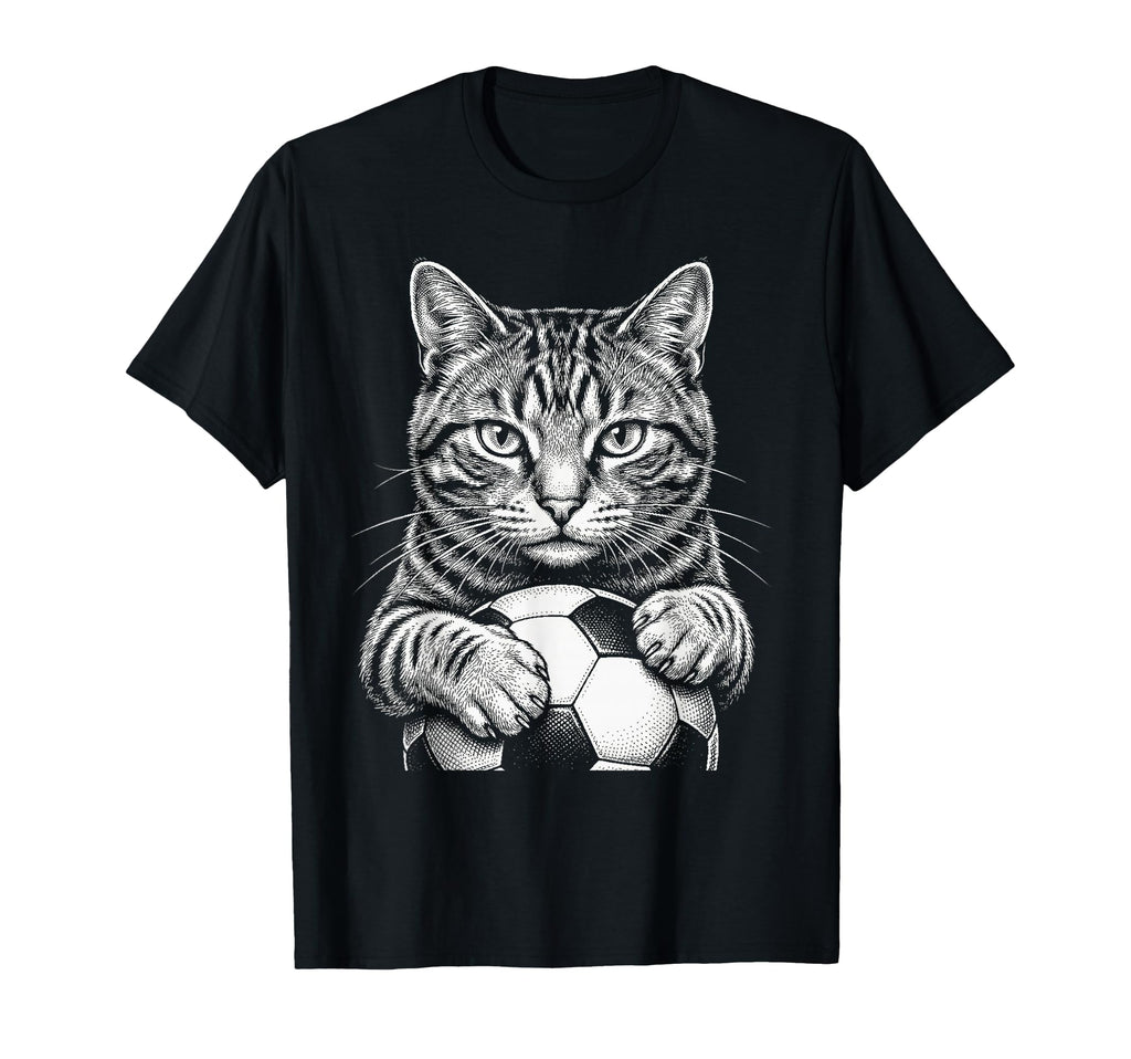 Black And White Feline Sports Tabby Cat T-Shirt - Streetwear Style Unisex - T-Shirt, Sweatshirt, Hoodie