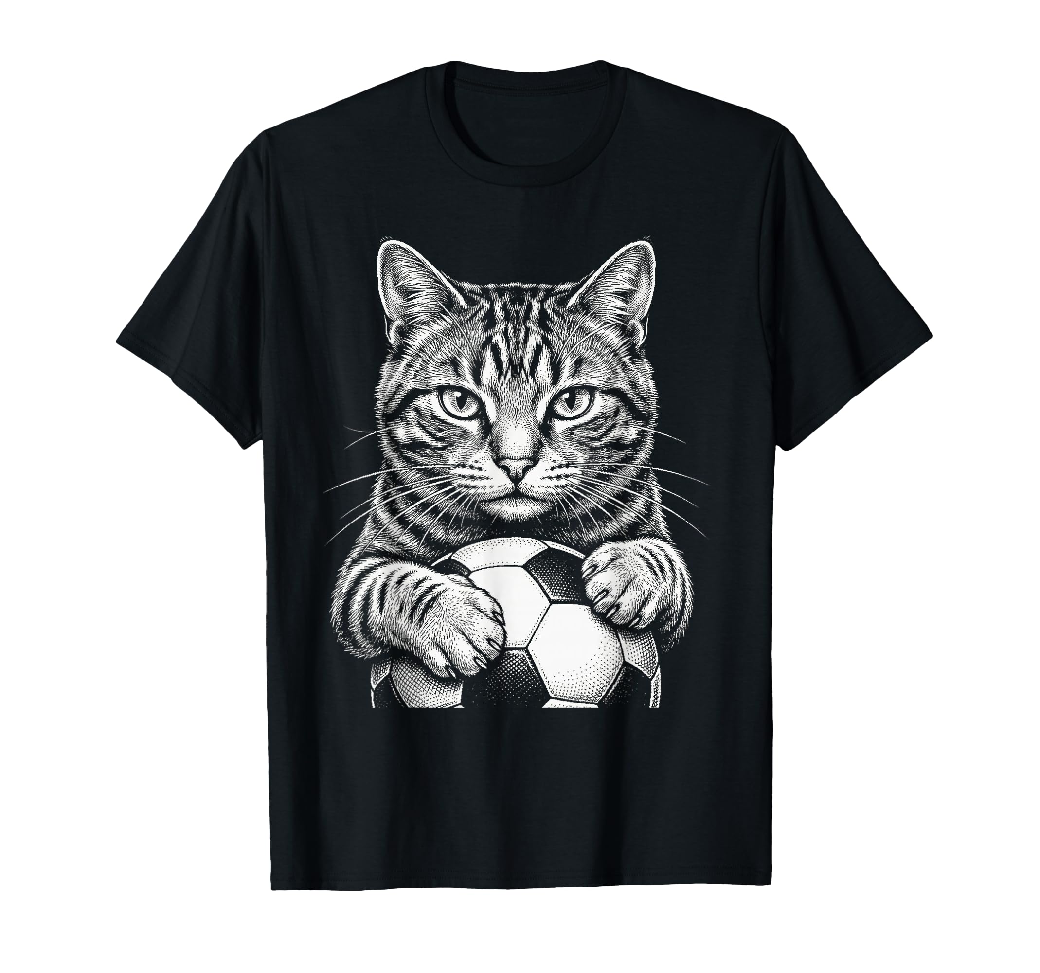Black And White Feline Sports Tabby Cat T-Shirt - Streetwear Style Unisex - T-Shirt, Sweatshirt, Hoodie