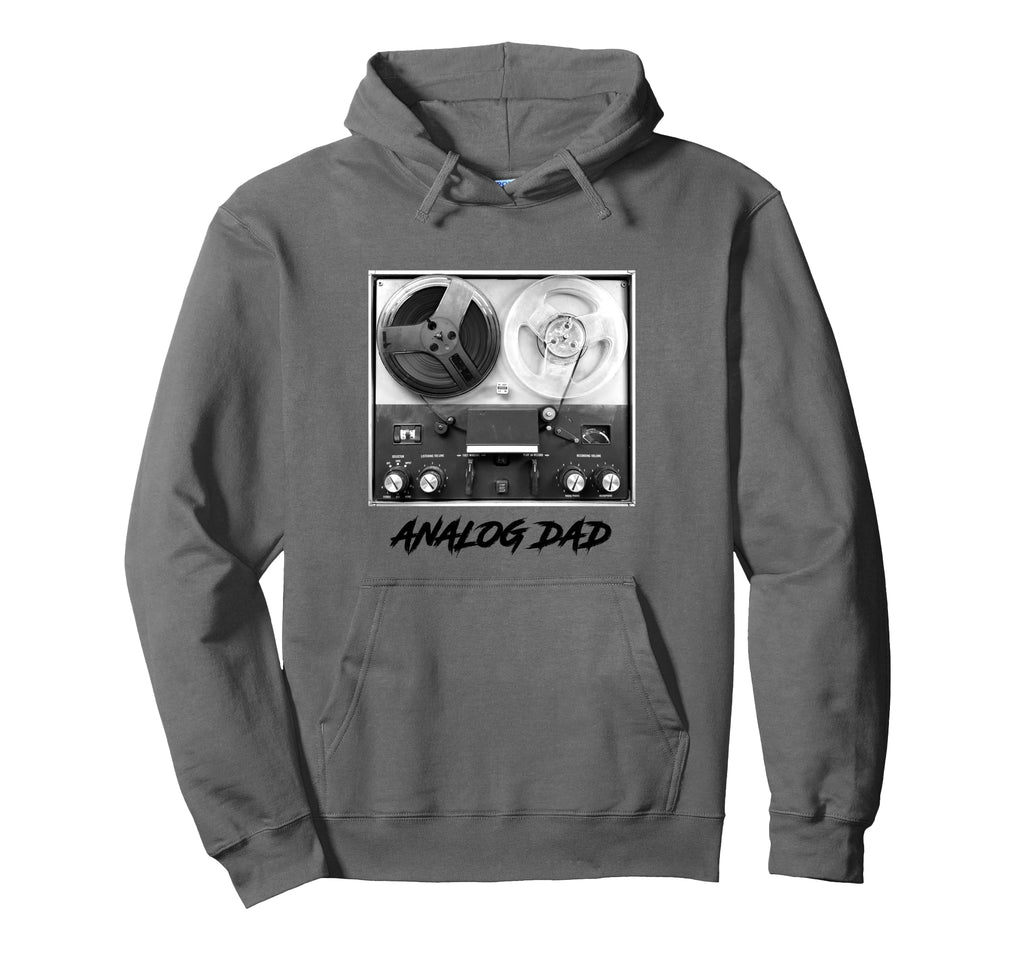 Analog Dad Reel To Reel Cassette Hoodie - Aesthetic Graphic for Adults - T-Shirt, Sweatshirt, Hoodie