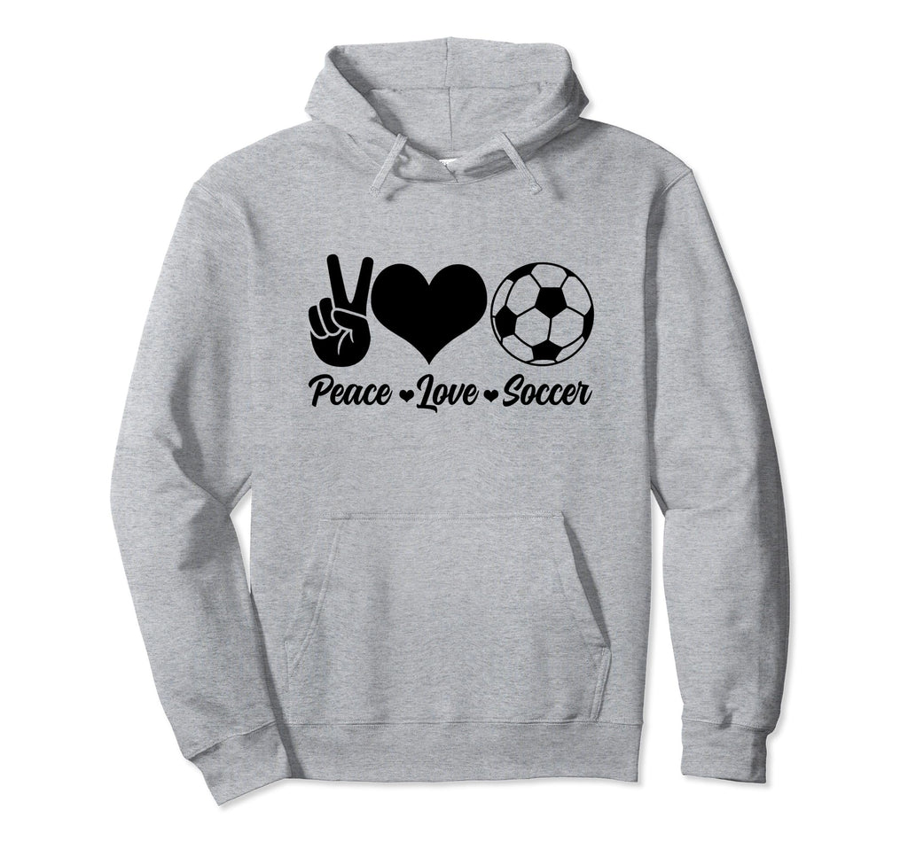 Soccer Player Peace Love Soccer Player Hoodie - Minimalist Print Men Women - T-Shirt, Sweatshirt, Hoodie