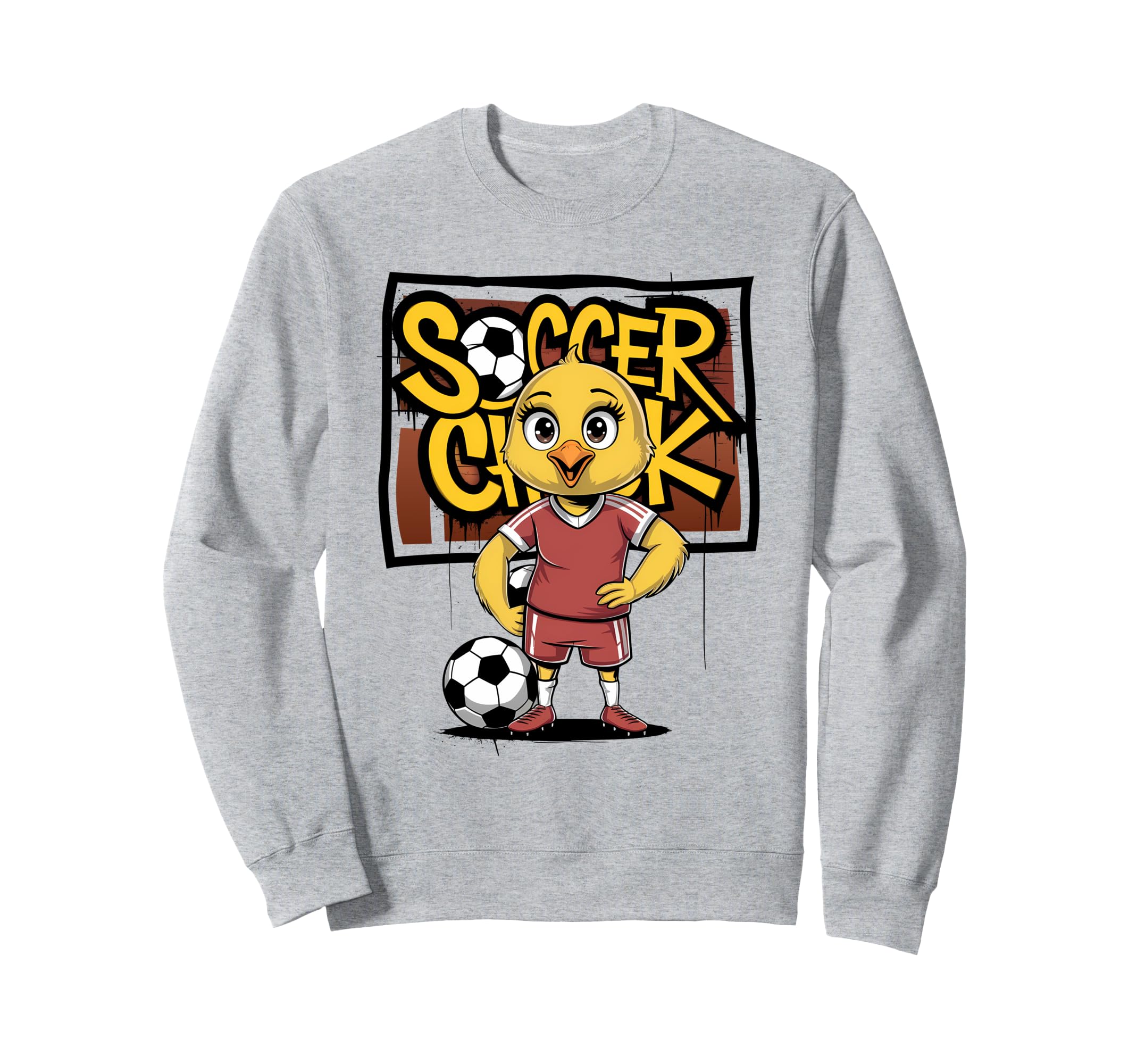 Soccer Chick Soccer Player Soccer Sweatshirt - Graphic Print for Adults - T-Shirt, Sweatshirt, Hoodie