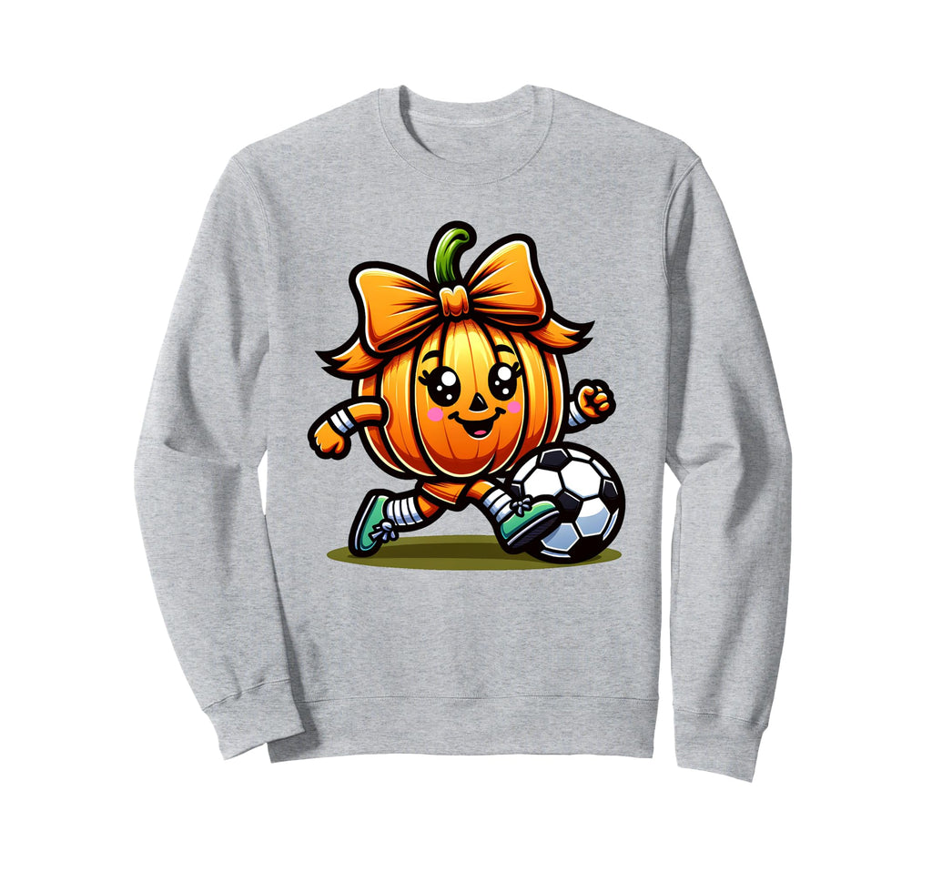 Halloween Soccer Coquette Bow Sweatshirt - Minimalist Print Men Women - T-Shirt, Sweatshirt, Hoodie