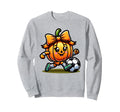 Halloween Soccer Coquette Bow Sweatshirt - Minimalist Print Men Women - T-Shirt, Sweatshirt, Hoodie