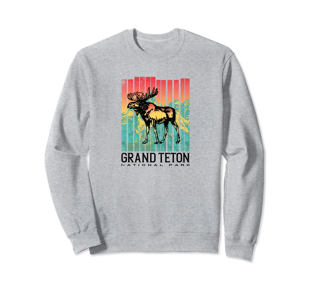 Grand Teton National Park Sweatshirt - Minimalist Print for Adults - T-Shirt, Sweatshirt, Hoodie