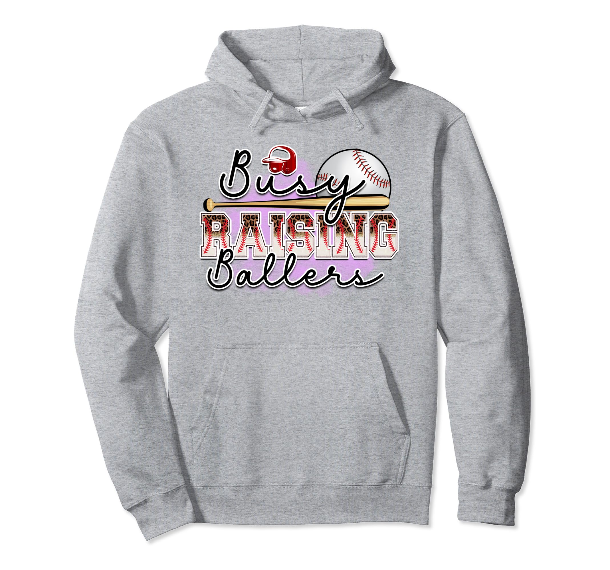 Busy Raising Ballers Is Baseball Mom Hoodie - Novelty Apparel for Adults - T-Shirt, Sweatshirt, Hoodie