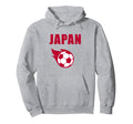 Japan Soccer Football Japanese Flag Hoodie - Aesthetic Graphic Men Women - T-Shirt, Sweatshirt, Hoodie