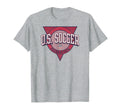 U S Soccer Triblock Gray Uswnt T-Shirt - Aesthetic Graphic Unisex - T-Shirt, Sweatshirt, Hoodie