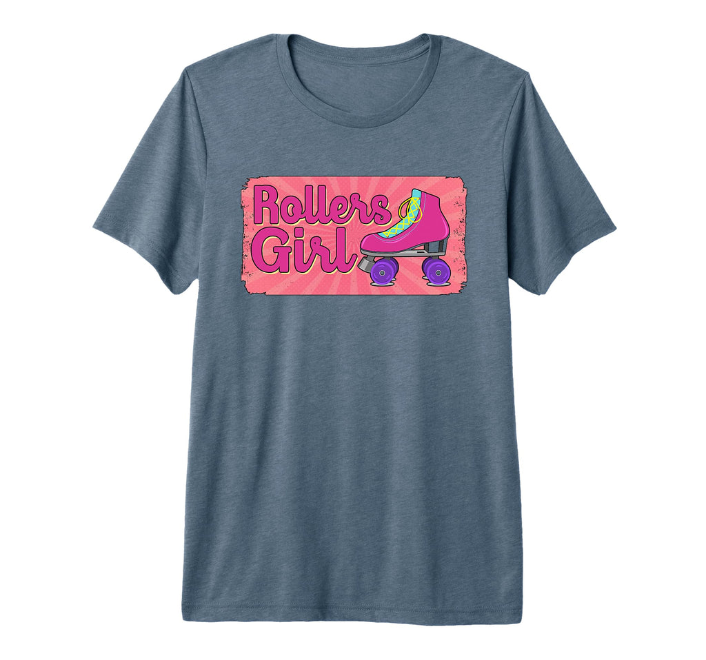 70S 80S Skating Roller Skates Tri T-Shirt - Aesthetic Graphic for Adults - T-Shirt, Sweatshirt, Hoodie