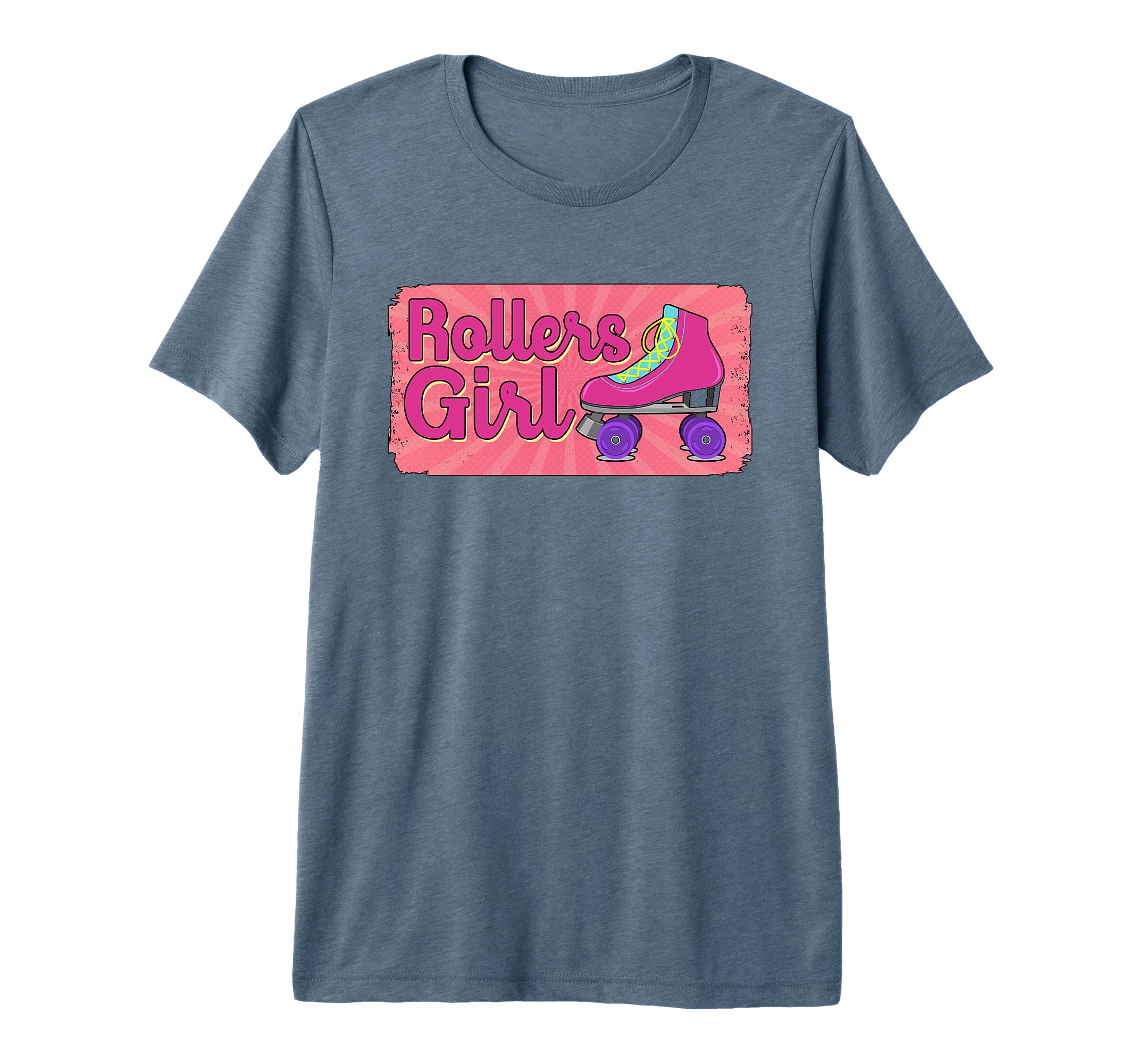 70S 80S Skating Roller Skates Tri T-Shirt - Aesthetic Graphic for Adults - T-Shirt, Sweatshirt, Hoodie