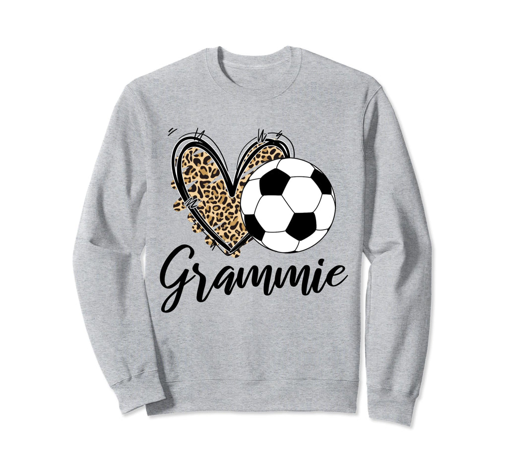Soccer Grammie Leopard Heart Grammie Sweatshirt - Unique Graphic Unisex - T-Shirt, Sweatshirt, Hoodie