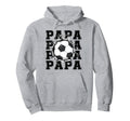 Soccer Papa Cracked Wall Family Hoodie - Casual Everyday Wear Men Women - T-Shirt, Sweatshirt, Hoodie