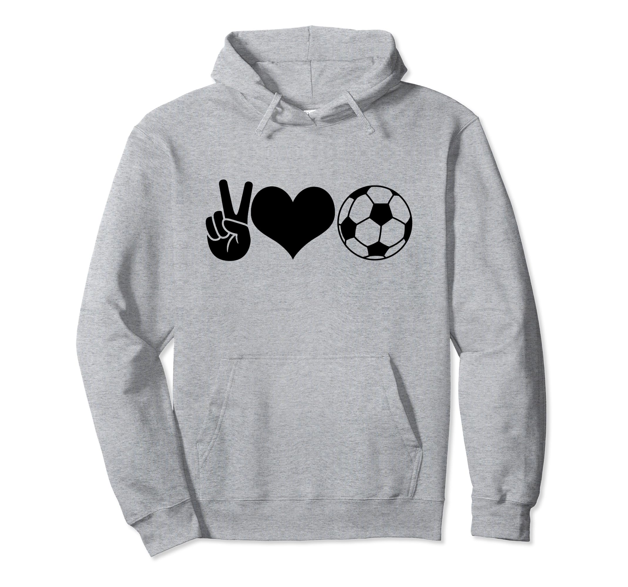 Soccer Peace Love Soccer Player Hoodie - Unique Graphic Men Women - T-Shirt, Sweatshirt, Hoodie