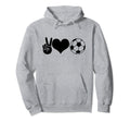 Soccer Peace Love Soccer Player Hoodie - Aesthetic Graphic Men Women - T-Shirt, Sweatshirt, Hoodie