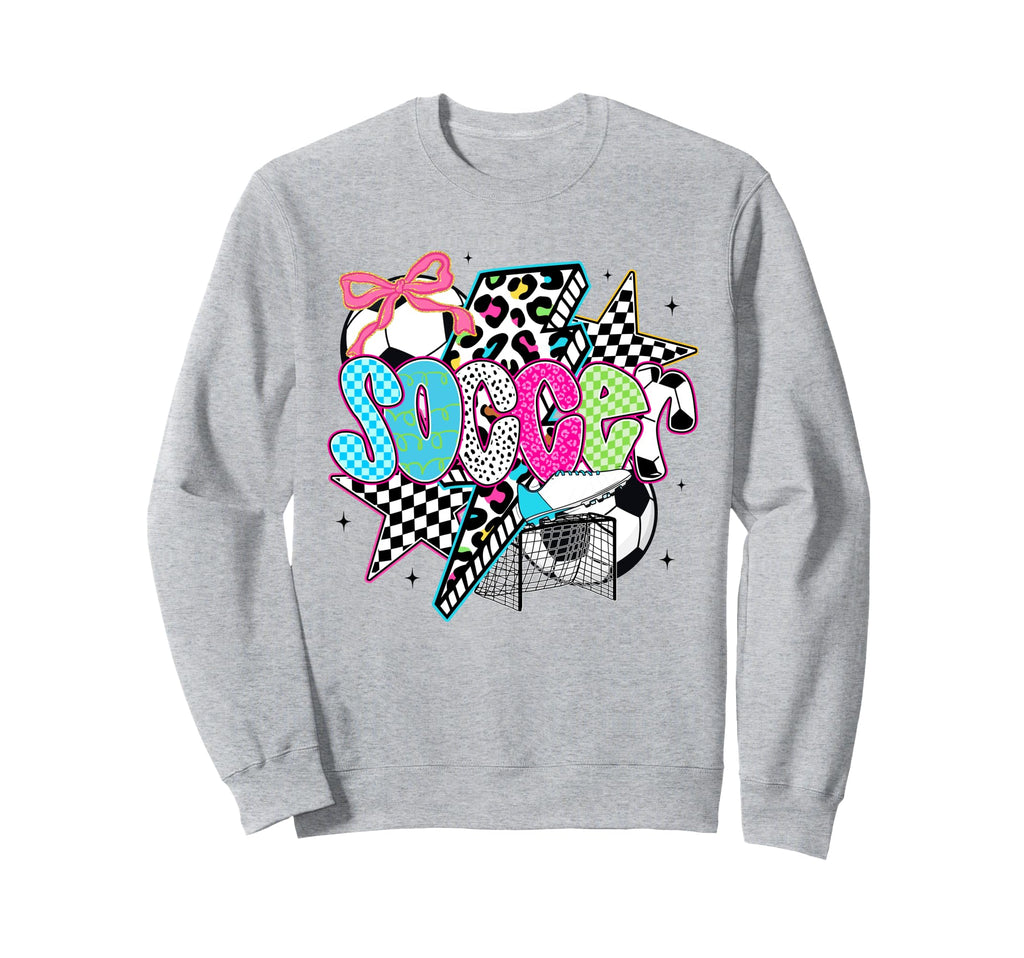 Soccer Coquette Bow Game Day Sweatshirt - Casual Everyday Wear Unisex - T-Shirt, Sweatshirt, Hoodie