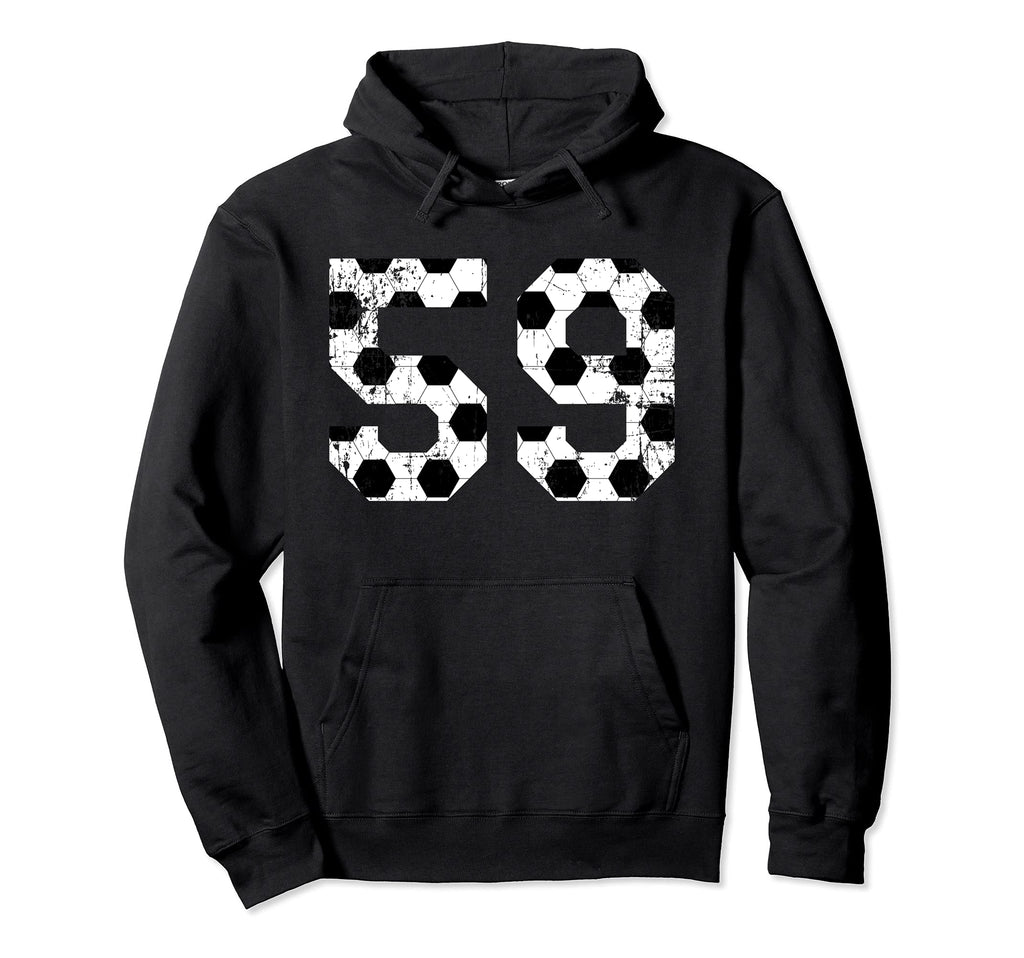 Soccer 59 Jersey Number Hoodie - Trendy Graphic for Adults - T-Shirt, Sweatshirt, Hoodie