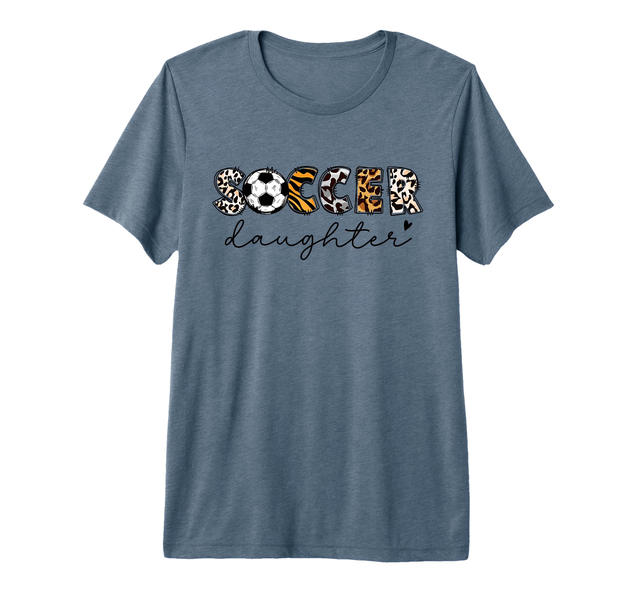 Soccer Daughter Leopard Family Matching T-Shirt - Novelty Apparel Unisex - T-Shirt, Sweatshirt, Hoodie