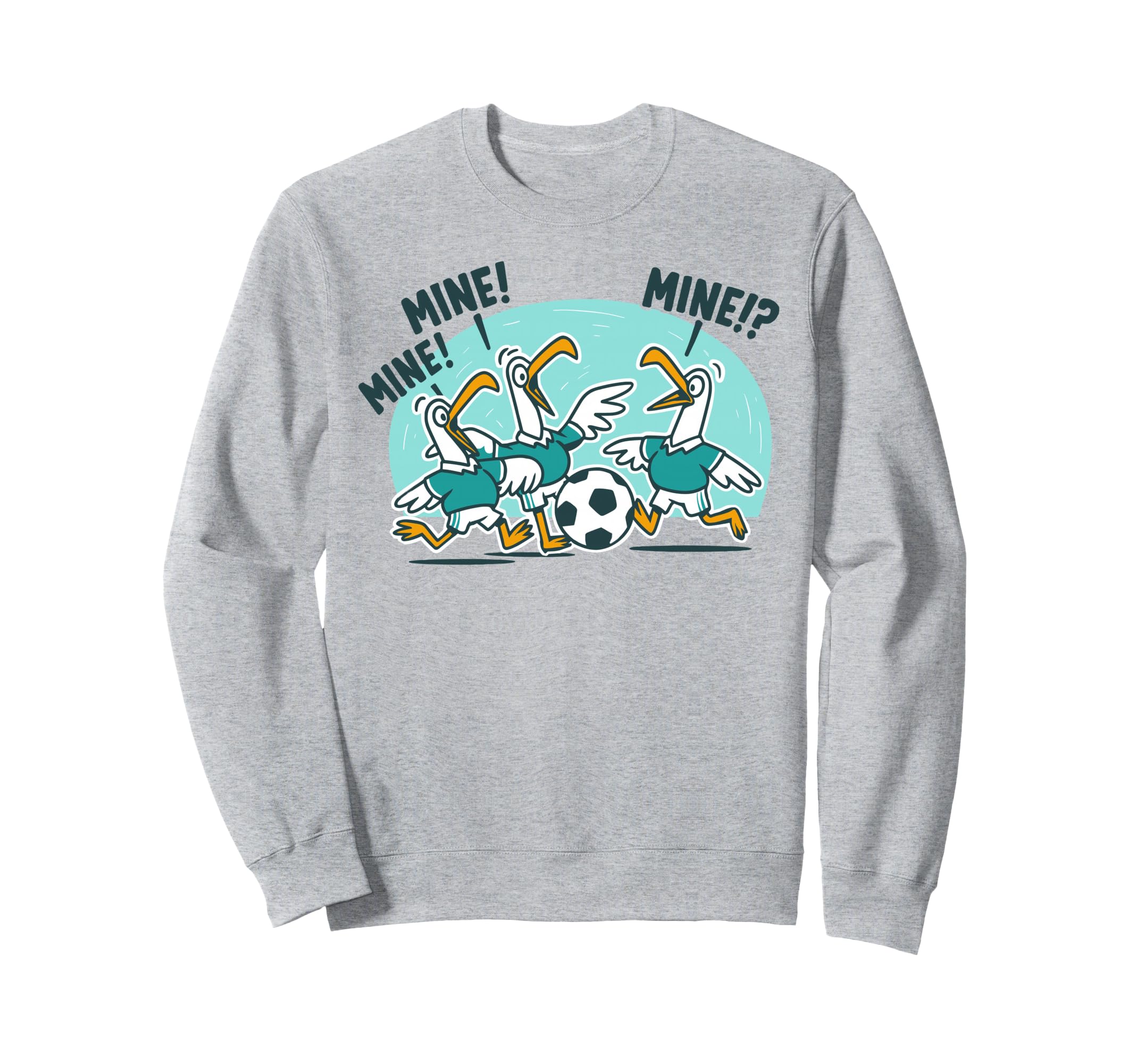 Funny Bird Playing Soccer Ocean Bird Sweatshirt - Aesthetic Graphic Unisex - T-Shirt, Sweatshirt, Hoodie