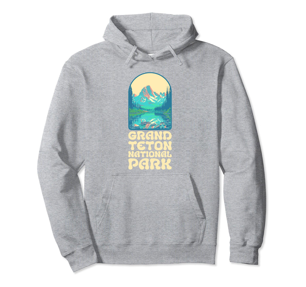 Grand Teton National Park Eighties Vibe Hoodie - Novelty Apparel Unisex - T-Shirt, Sweatshirt, Hoodie